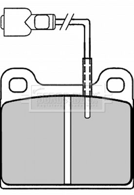 BORG & BECK Комплект тормозных колодок, дисковый тормоз BBP1002